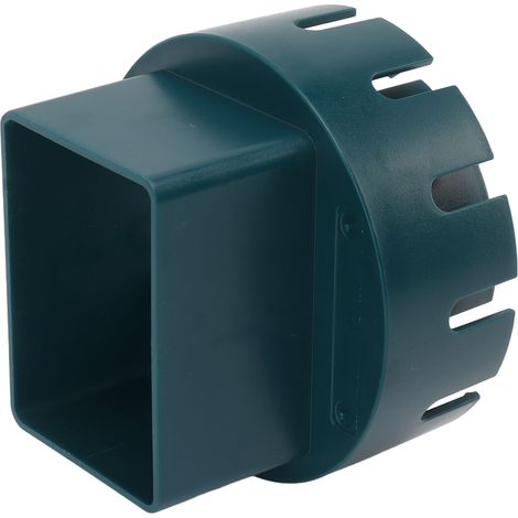 Adaptateur de descente de gouttière en plastique, adaptateur de remplacement, convertisseur de tuyau de descente avec vis, vert, S 2x3 pouces (1/5)