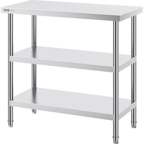 Table de préparation alimentaire en acier inoxydable pour cuisine professionnelle 45,7x91,4 cm (1/5)