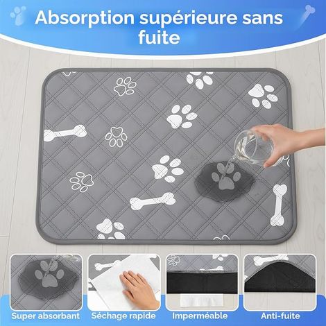 Urine Mats for Dogs and Puppies, 80 x 90 cm Older or Incontinent Dogs, Washable Reusable Dog Training Mat, Absorbent Washable Mat for Car, Home and Travel (1/4)
