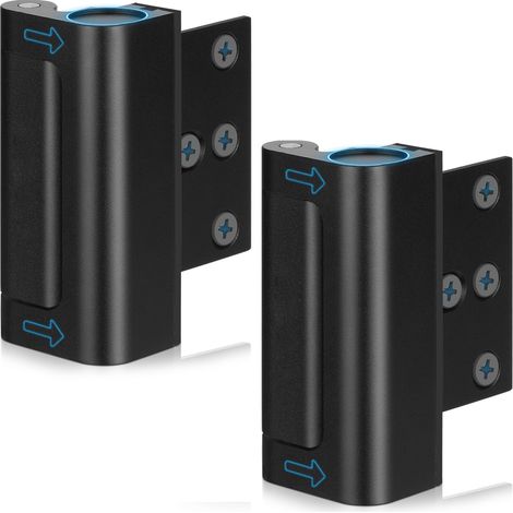 Lot de 2 serrures de porte de sécurité à domicile Serrure de porte antivol en alliage d'aluminium Serrure de renfort de porte à l'épreuve des enfants (1/5)