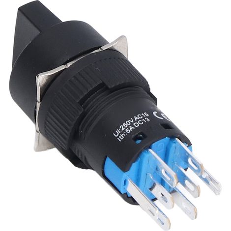 25 interrupteurs à bouton rotatif à 3 niveaux autobloquants avec voyant lumineux BEMLA1622XD/31YR (AC DC12V) (1/5)