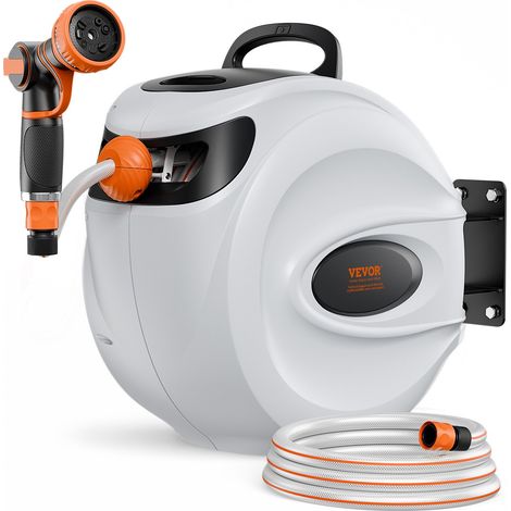 Enrouleur Tuyau Arrosage Mural - 40 m x 12 mm Dévidoir de Tuyaux (1/5)