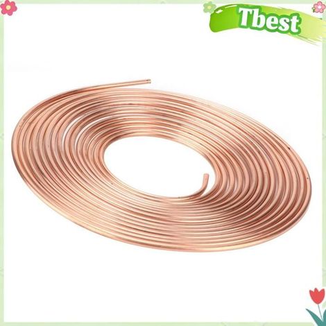 Tbest Tube de frein Rouleau de bobine de 3/16 po de diamètre extérieur en cuivre nickelé de tube de moto machoire B Un (doré) (1/5)