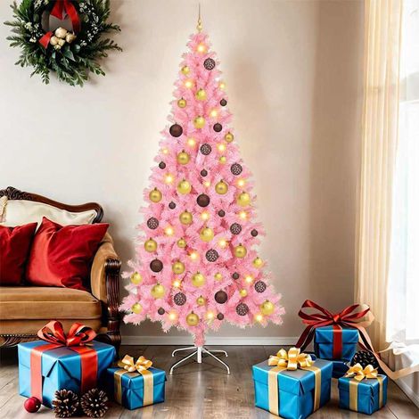 Sapin de Noël Rose 180 cm PVC (1/5)