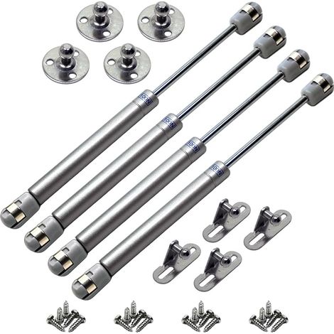Lot de 4 vérins à gaz, 100 N/10 kg/22 LB 26 cm Amortisseurs hydrauliques pour meubles de cuisine, élévation pneumatique Spring Lid Stay Puissance (1/5)