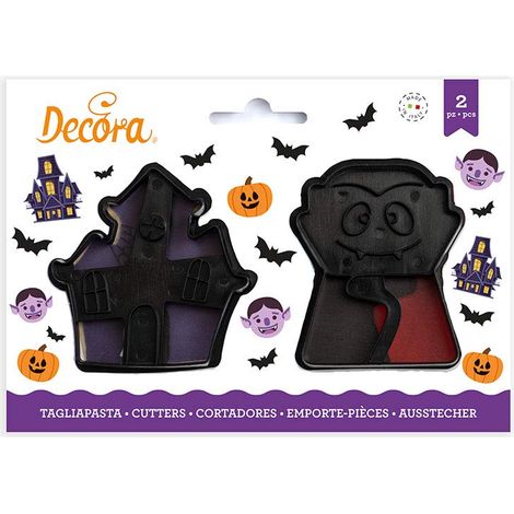 Formine per Halloween a forma di vampiro e castello, 2 pezzi (1/3)