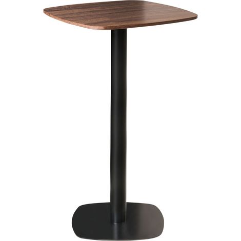 Stehtisch MORELLA Schwarz / Dunkelbraun 60 cm 60 cm