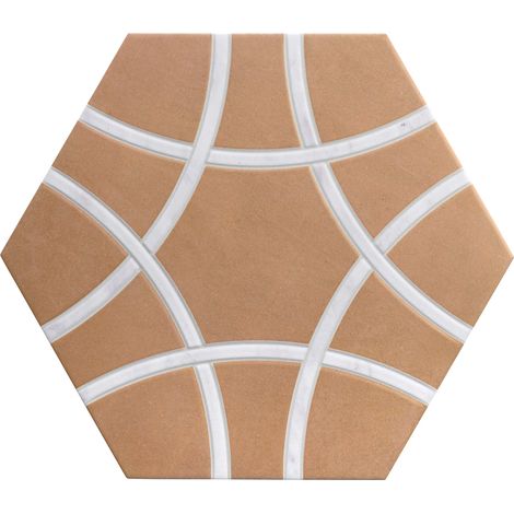 Carrelage sol hexagonal Pollença terre 28.5x33 cm - Réflex Boutique (1/3)