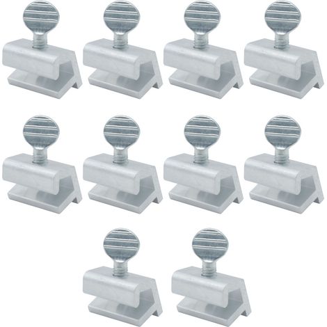 Lot de 10 verrous de fenêtre en alliage d'aluminium, verrous de porte et de fenêtre pour baguettes de fenêtre de 5 mm (1/5)