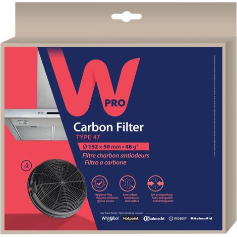 Wpro - kohlefilter - type 47 - acm023 - pro 2st. - 484000008784 - 8015250509984