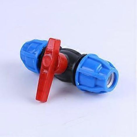 Vanne à bille, raccord à collier en polyéthylène MDPE, raccord à compression pour tuyau d'eau, manchon réducteur à compression, adaptateur femelle 20 mm (1/4)