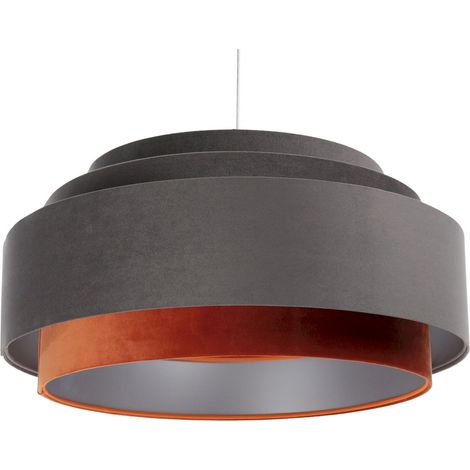 Suspension Extérieur gris taupe, rouge, intérieur argenté - Gris taupe, rouge, argenté (1/5)