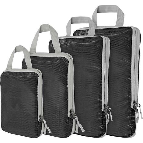 Sacs de rangement compressibles, lot de 4. Sacs de rangement ultra-légers pour bagages cabine, organisateurs de voyage - Perfekt