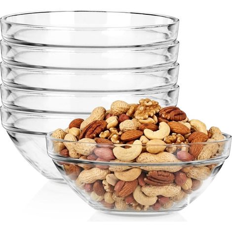 Glass Bowls Set, 17 cm, 830 ml, 6 Pieces (1/5)