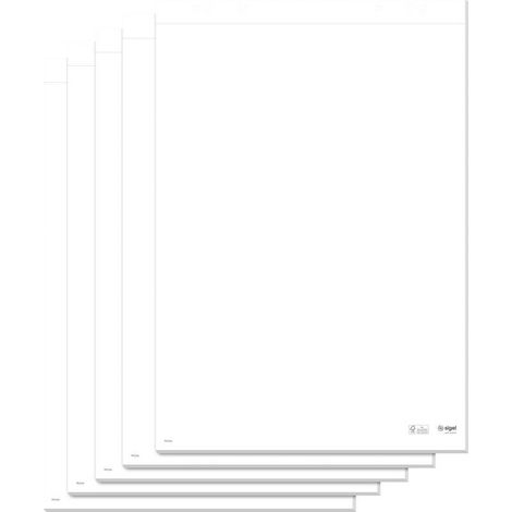 [NEUWERTIG] B-Ware Sigel Flipchartblock 100 Blatt (5x20) blanko 68x98cm für Teamarbeit in Weiß (1/2)