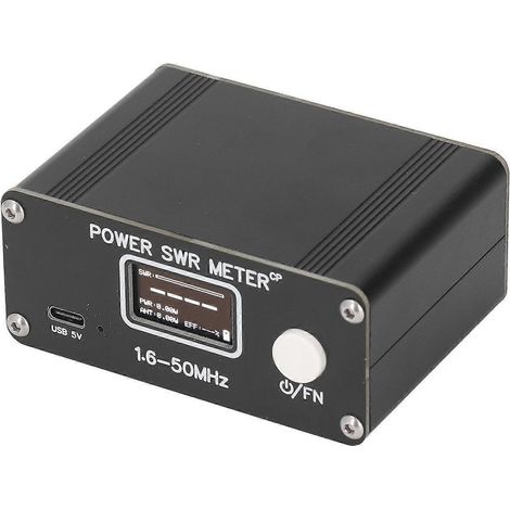 TOS-mètre de puissance pour la mesure des ondes stationnaires numériques en ondes courtes (150 W, 1,6–50 MHz) pour les modes FM, AM, CW, SSB et radioamateur. (1/4)