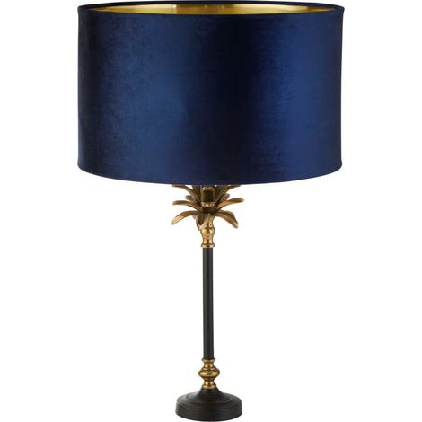 Lampe de table Palm noir avec bleu foncé - EU81211AZ