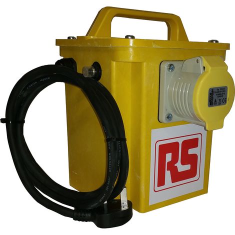 Rs Pro – Transformateur d'isolement portable 3kVA – Tension primaire 230V c.a. – Tension secondaire 110V (55V) – Courant 1 x 16 A, 1 x 32 A