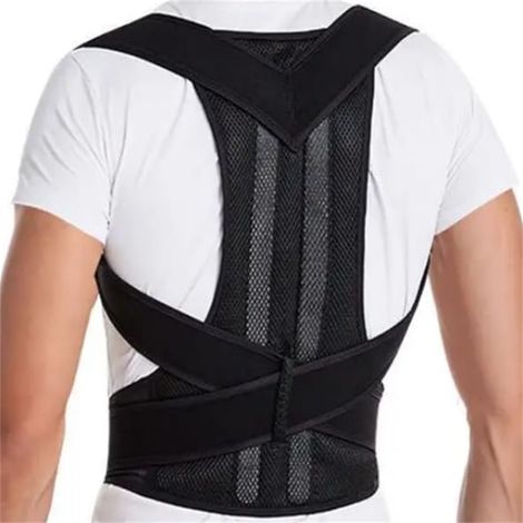 Correcteur de posture pour homme et femme, ceinture lombaire ajustable pour soulager les douleurs du haut et du bas du dos Soutien complet du dos, de la nuque et des épaules - XL