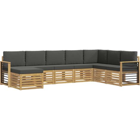 Ensemble de canapés d'extérieur 8 pc Blanc et anthracite vidaXL