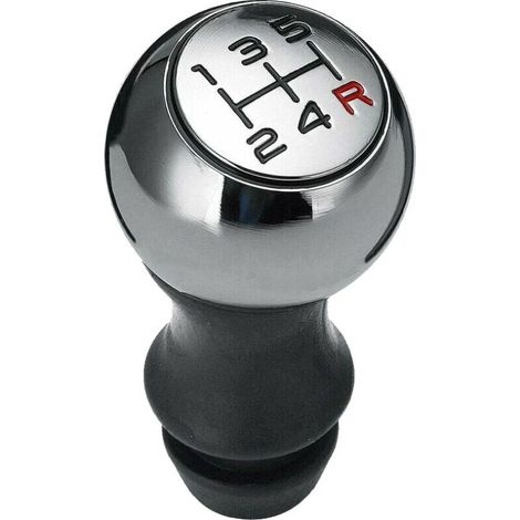 Pommeau de Levier de Vitesses en Aluminium à 5 Vitesses pour 106 206 207 207 306 307 407 408 508 Argent + Noir Nombre (1/4)