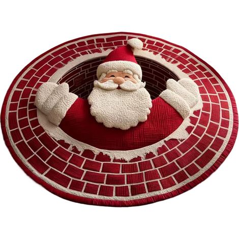 Paillasson de Noël décoratif antidérapant et résistant  Tapis de sol illusion 3D de Noël, pour l'extérieur, la cour, le sol, la terrasse, la maison, l'extérieur, la chambre, le salon, la (1/5)