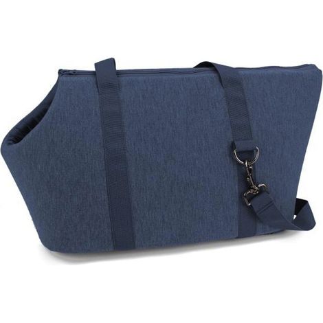 Azzurro - Borsa trasporto per cani modello Koala con guinzaglio di sicurezza e maniglie con tracolla removibile