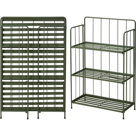 ESTANTERIA PLEGABLE 58x27x90 CM METAL NEGRA