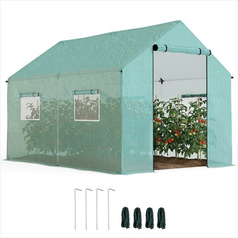 SunJet Serre de jardin, serre horticole, tunnel 6m² avec porte - Réf. QIG52S5XH0M9 (1/5)