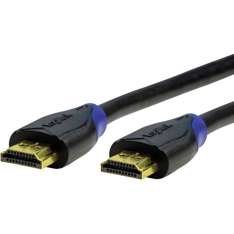Câble de raccordement LogiLink HDMI Fiche mâle HDMI-A, Fiche mâle HDMI-A 7.50 m noir CH0065 4K UHD, canal de retour audio, contacts dorés Câble H R708881 (1/5)