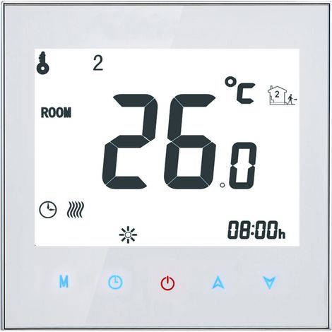 SJLERST Thermostat, 16A 95-240V Hebdomadaire Programmable Thermostat De Chauffage, Tactile Écran Affichage LCD Écran, Température Contrôleur de La Chambre (1/5)