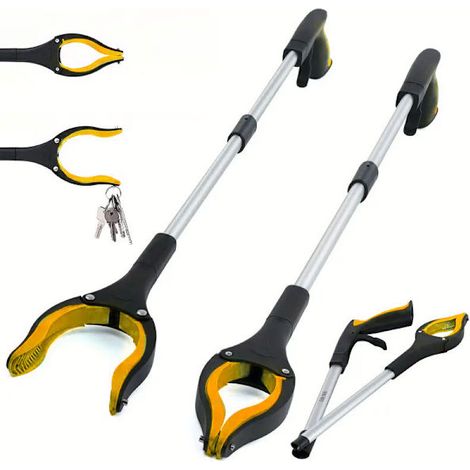 LYERCW - Pince à déchets KY-Tech 81 cm pour adultes, pliable et aimantée, idéale pour les personnes handicapées (jaune). (1/5)