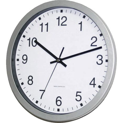 EUROTIME 56831-07 Funk Wanduhr 30 cm x 4.3 cm Silber (1/5)
