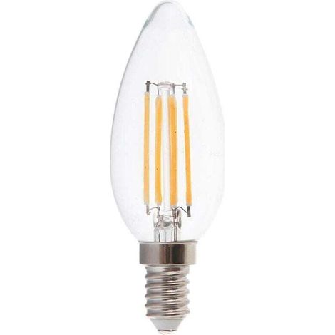 LED à filament bougie , XU,V-TAC 4 W E14, Blanc froid, produit de haute qualité, longue durée de vie, économe en énergie, sans UV, conforme à CE/RoHS , satisfaction garantie - KZQ (1/4)