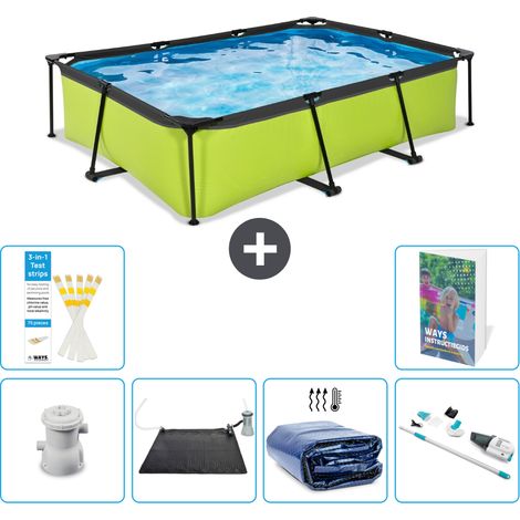 Exit Pool Rechteckig - 300x200x65 cm - 7-teilig S252