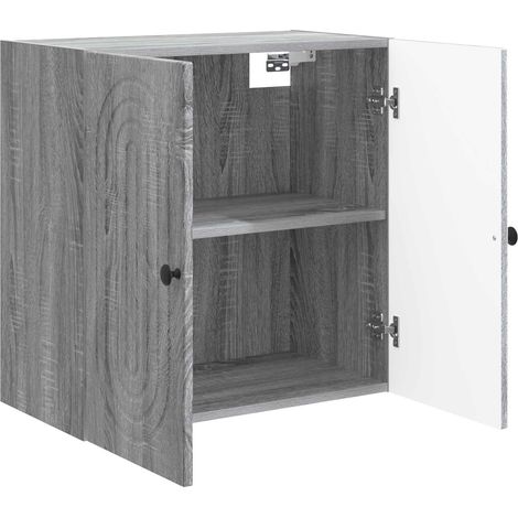 Armadietto a muro Mobiletto a muro Sonoma grigio 59 x 31 x 60 cm DAS123781 (1/5)