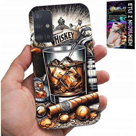 Custodia per Samsung Galaxy A51 - motivi di sigari e whisky per uomo (1/5)