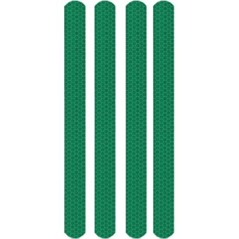 Adesivo Rifrangente Bici Diamond Refractive Band, Verde, Set di 4 (1/3)