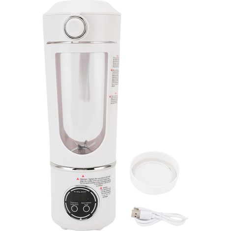 Blender portable 700ML 7,4V 12 lames rechargeable – Gobelet jus voyage mini mixeur fruits gym maison bureau sport extérieur blanc, cuisine (1/5)