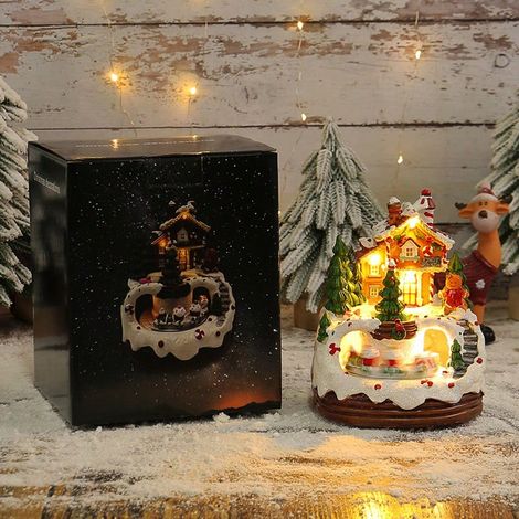 Carillon lumineux en forme de maison, cadeau de Noël pour enfants, décoration féerique avec mélodie, idéal pour chambre d'enfant, veilleuse magique (1/5)