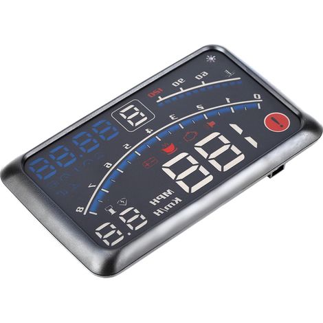 Universelles Auto-HUD-Display: zeigt die Geschwindigkeit in MPH/KM/H an, Geschwindigkeitsbegrenzungswarnung, Plug-&-Play-Anschluss (1/5)