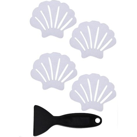 Autocollants antidérapants blancs, 24 pièces par paquet, adaptés aux baignoires et salles de douche. (1/5)