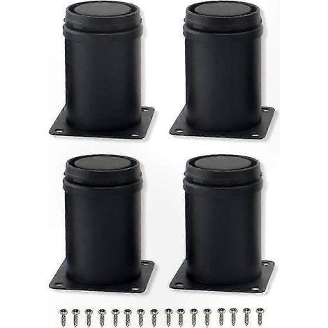 4 pieds de meuble réglables, 20 cm de hauteur, construction métallique robuste, adaptés aux tables et aux chaises. (1/5)