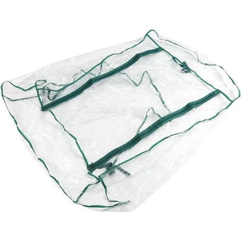 Ersatzhaube für Mini-Gewächshaus - Rollbare Reißverschlusstür - Transparente PVC-Abdeckung - Für Innen- und Außenbereich [A138]