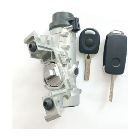 Base d'allumage avec cylindre de verrouillage et interrupteur – Compatible Audi, Volkswagen, Seat, Skoda – 2 clés reprogrammables - 1k0905855c