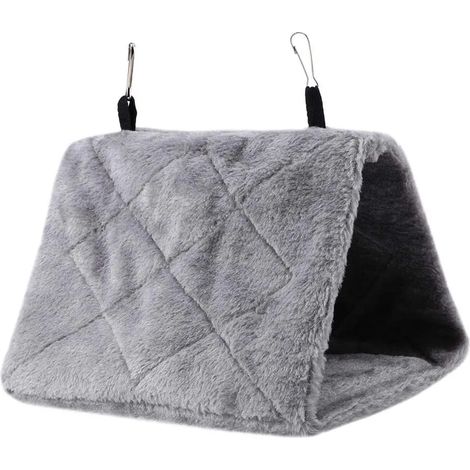Nid suspendu en peluche chaude pour oiseaux, hamac de cage à volaille, tanière oscillante, lit douillet pour perruche, calopsitte, canari, cacatoès, gris. (1/5)