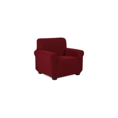 Housse de canapé extensible intégrale – Imperméable – Rouge foncé – Pour canapé 1 place (1/2)