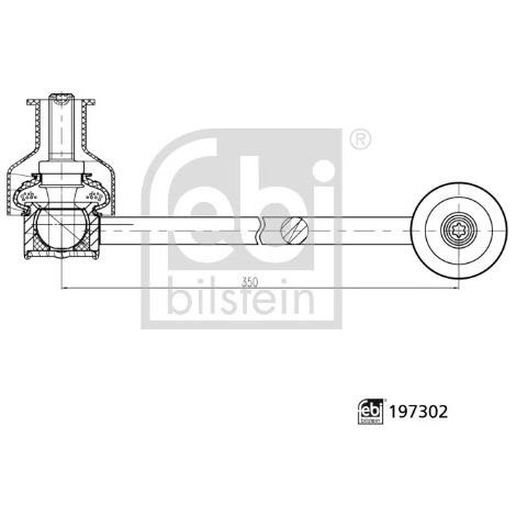 Entretoise/tige, stabilisateur febi bilstein 197302 BMW 31 30 8 091 446