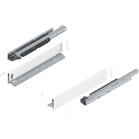 Blum Legrabox pure H M Schubladenschienen Set  1 Paar, 70kg 500mm  Tip On Vollauszug, seidenweiß