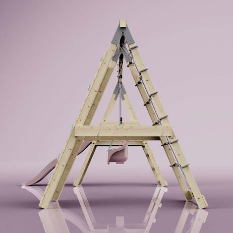 PolarPlay Klettergerüst Schmetterling aus Holz in Rosa (1/5)